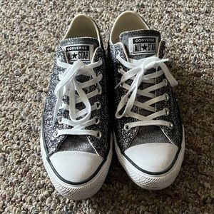 Sparkly glitter converse. Size 9. Worn only a couple times.
